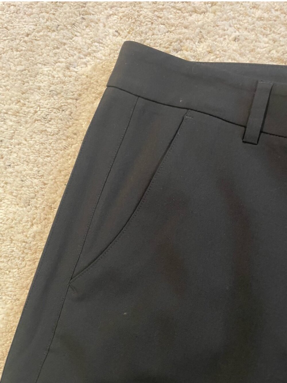 Vince Black Side Strapping Stretch Wool Trousers Pants Minimalist Size 12 EUC - Picture 8 of 16